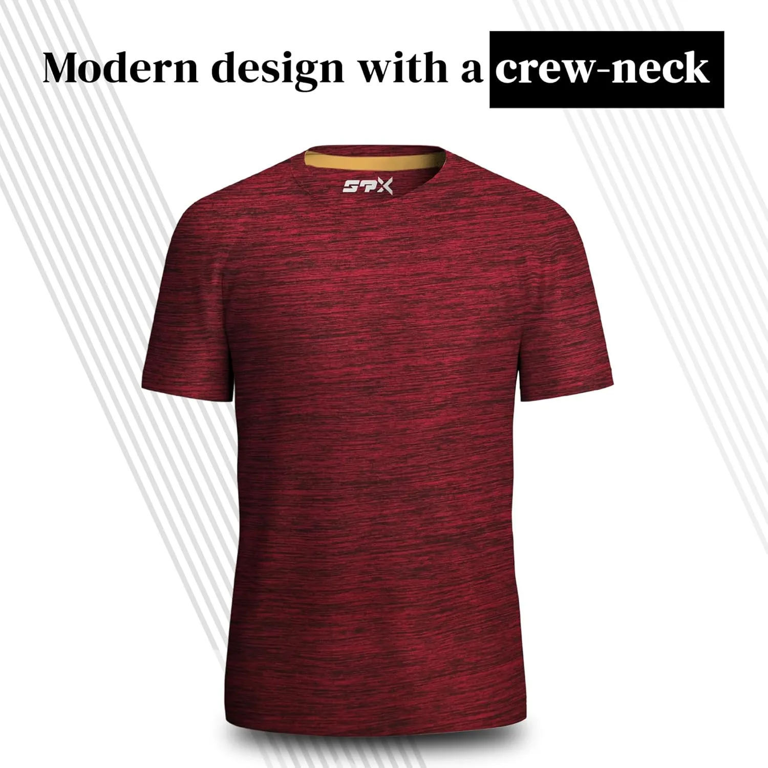 [5 Pack] Men’s Workout Short Sleeve Dry Fit T Shirts Quick Dry Active Athletic Crewneck Running Gym Moisture Wicking Tee Tops