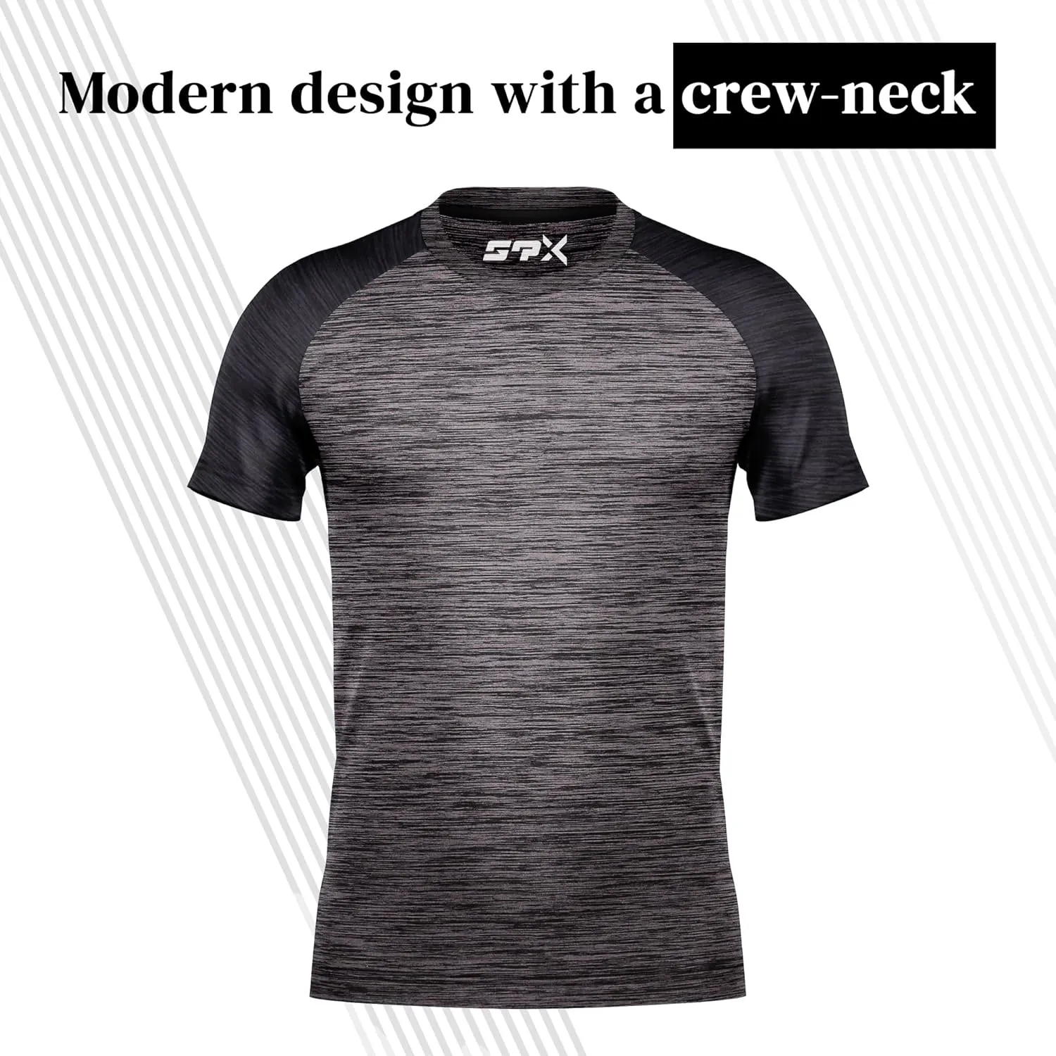 [5 Pack] Men’s Workout Short Sleeve Dry Fit T Shirts Quick Dry Active Athletic Crewneck Running Gym Moisture Wicking Tee Tops