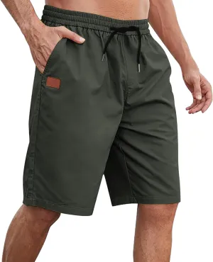 Athletic Shorts for Mens Hiking Fishing Cotton Cargo Shorts Breathable Summer Wide Leg Pants with Pockets 2025