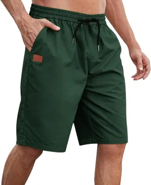 Athletic Shorts for Mens Hiking Fishing Cotton Cargo Shorts Breathable Summer Wide Leg Pants with Pockets 2025