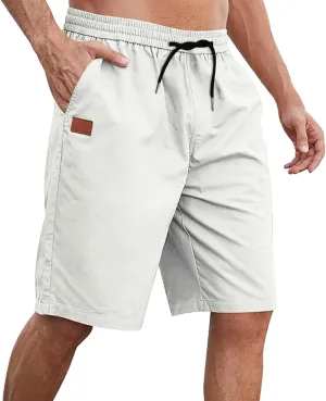 Athletic Shorts for Mens Hiking Fishing Cotton Cargo Shorts Breathable Summer Wide Leg Pants with Pockets 2025