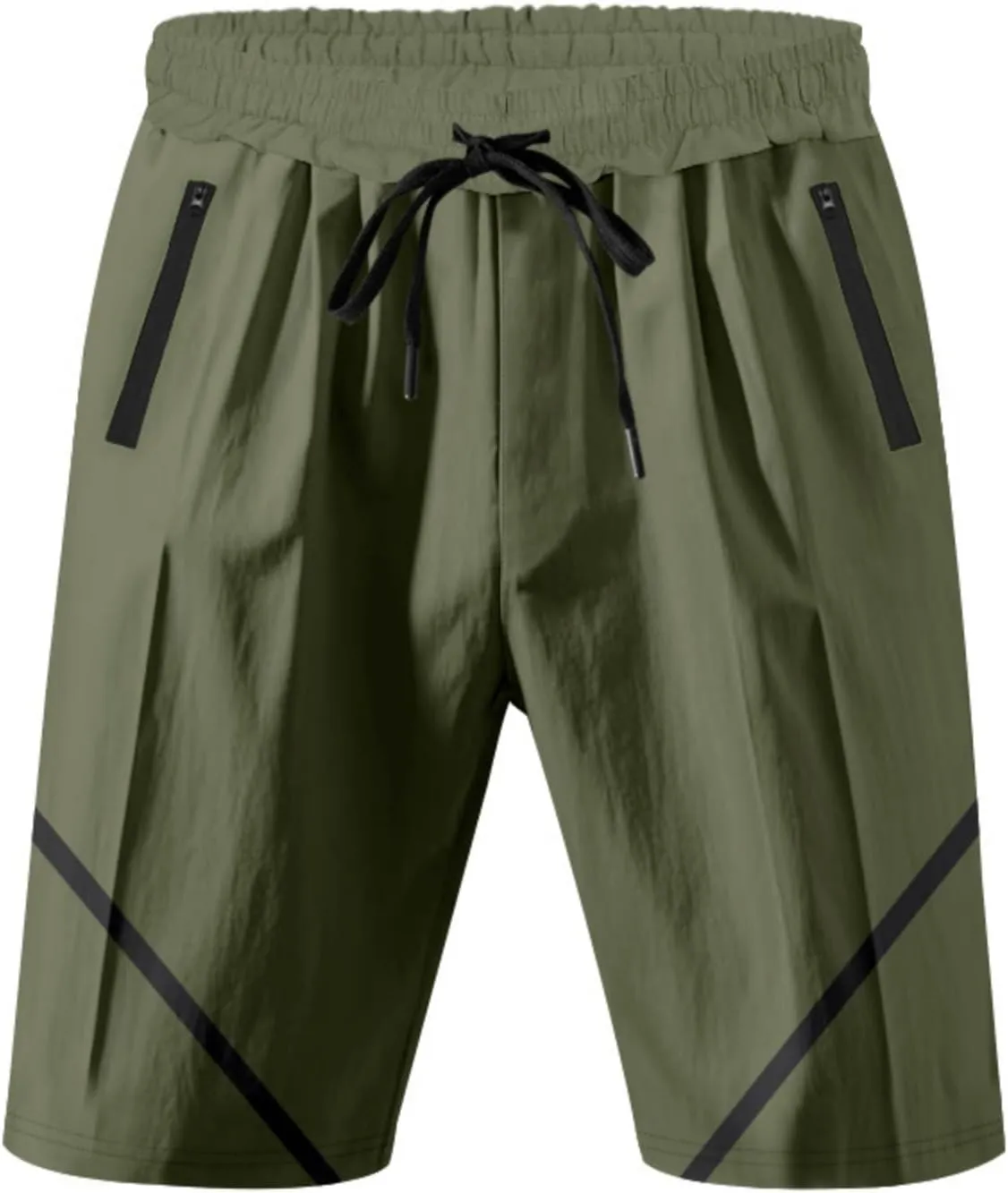 Basketball Shorts for Men Quick Dry Workout Running Shorts Big and Tall Drawstring Short Activewear with Zipper Pockets