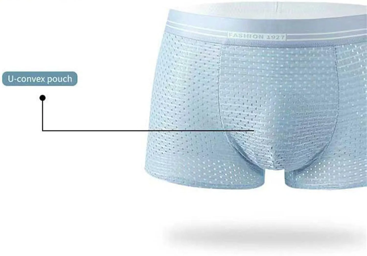 Boxer Shorts Men Ice Silk Breathable Mesh Briefs Thin Transparent Trunks Soft Comfortable Underpants
