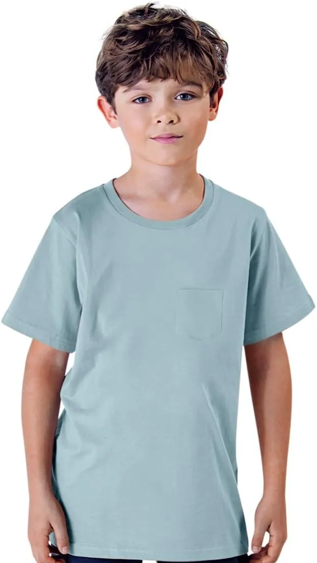 Brix Boys' Short Sleeve Tees- Pocket Crewneck Shirts 3 Pack.