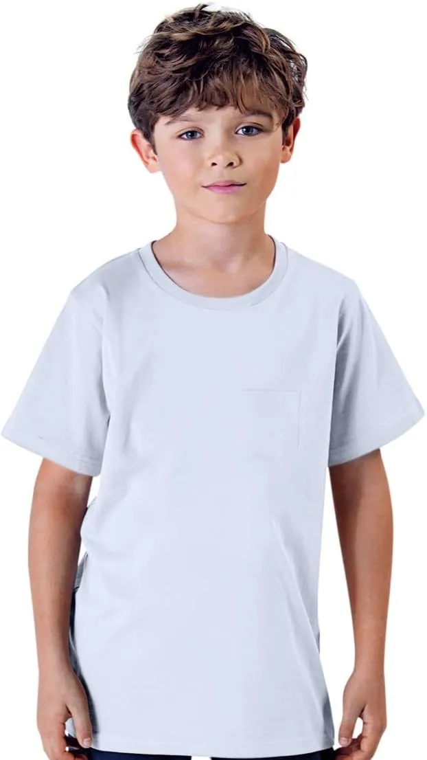 Brix Boys' Short Sleeve Tees- Pocket Crewneck Shirts 3 Pack.