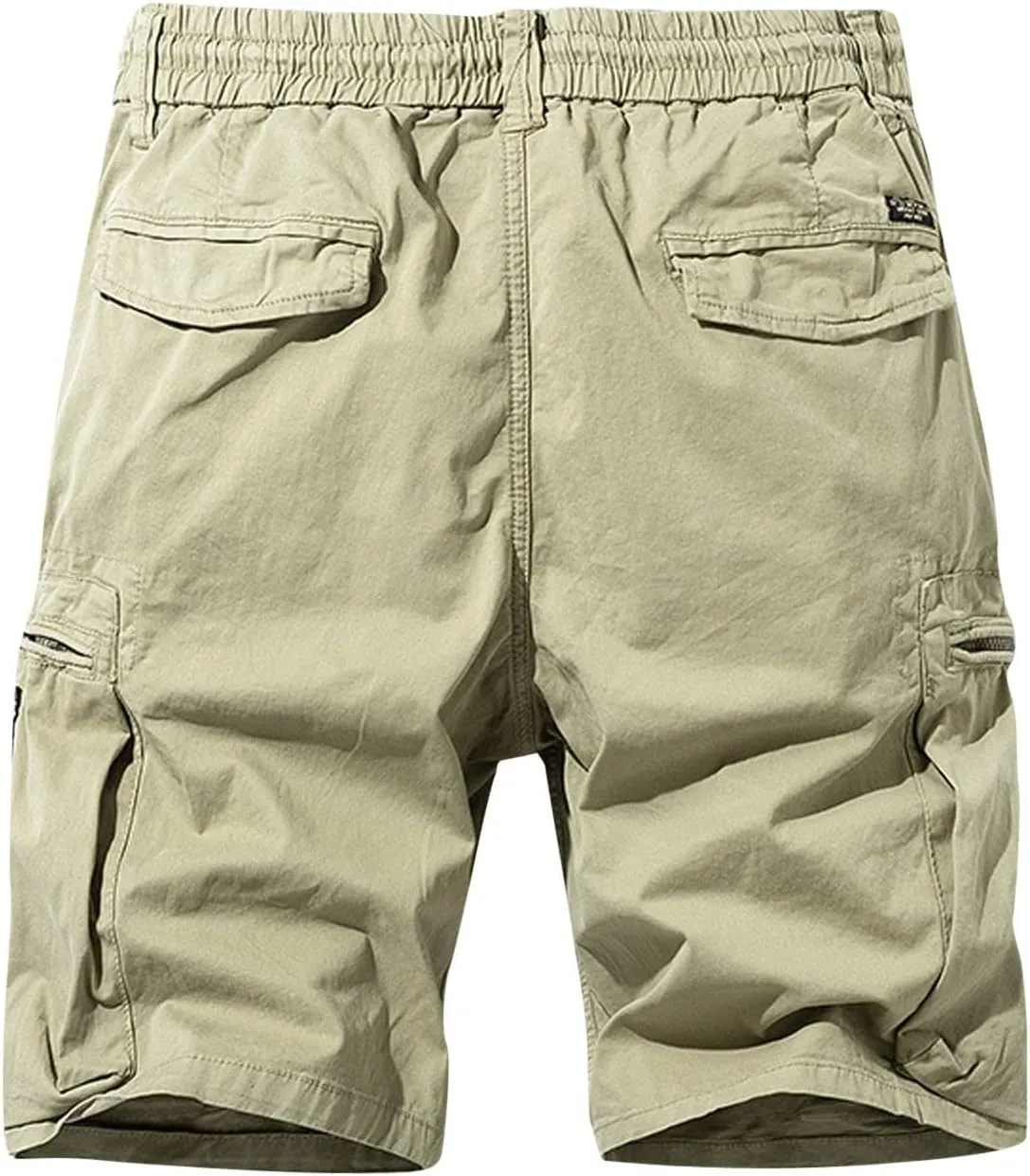 Cargo Pants for Men,Drawstring Elastic Waist Shorts Cotton Breathable Trousers Sports Straight Leg Pants