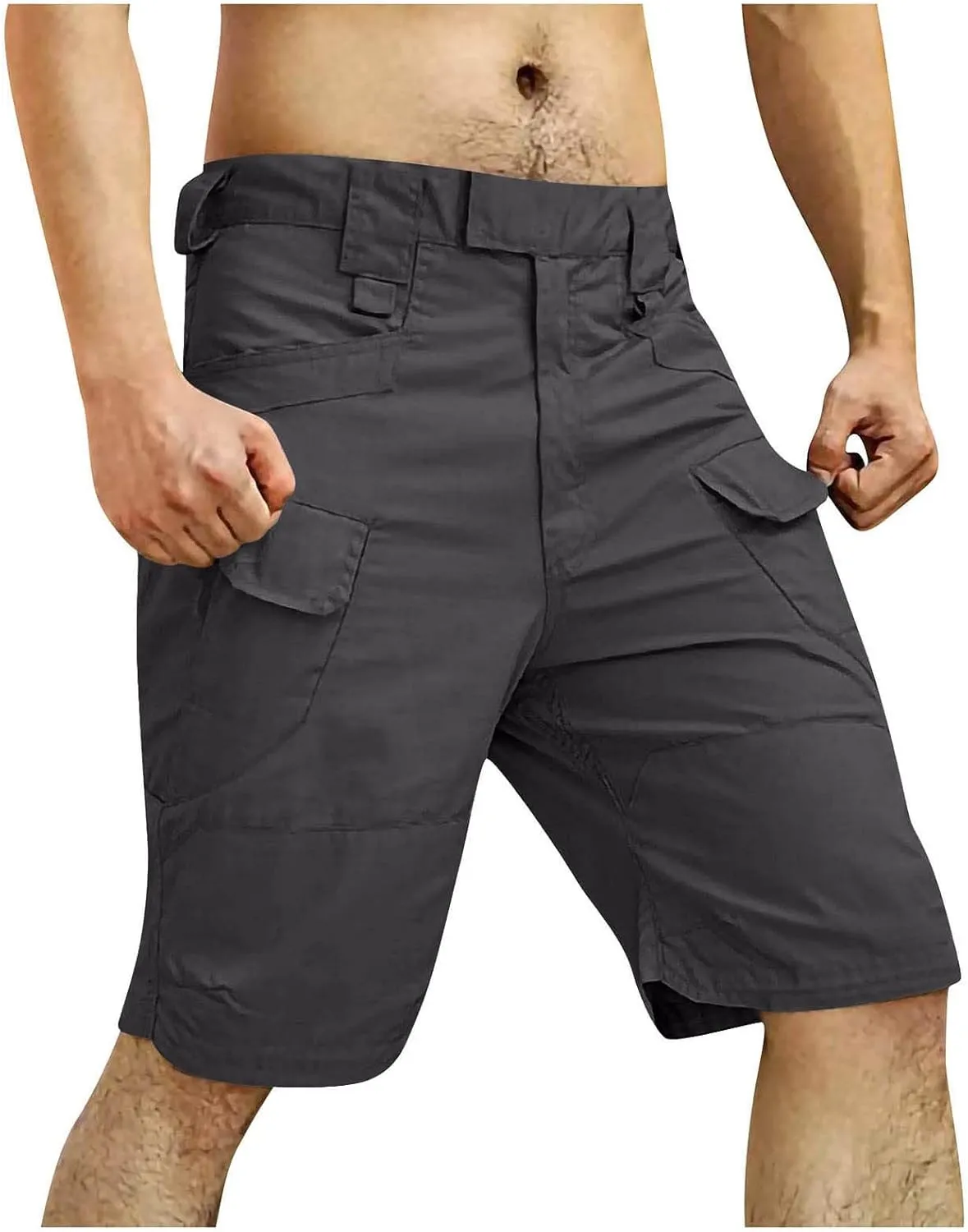 Cargo Shorts for Men Summer Outdoor Tactical Pants Solid/Patriotic Printed Military SweatShorts with Multi Pocket
