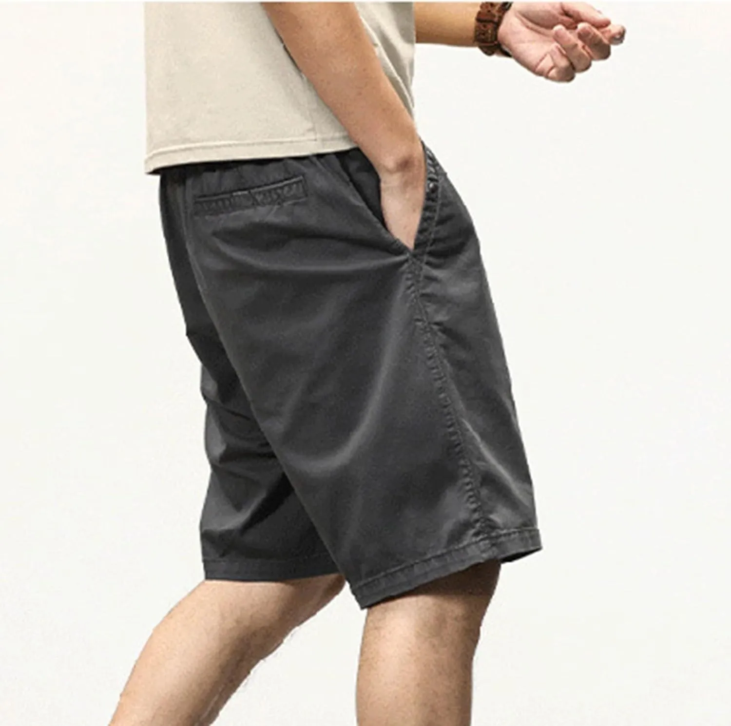 Cotton Cargo Shorts for Men Fashion Hiking Solid Outdoor Athletic Wear Resistance Short Multiple Pockets Summer Pants