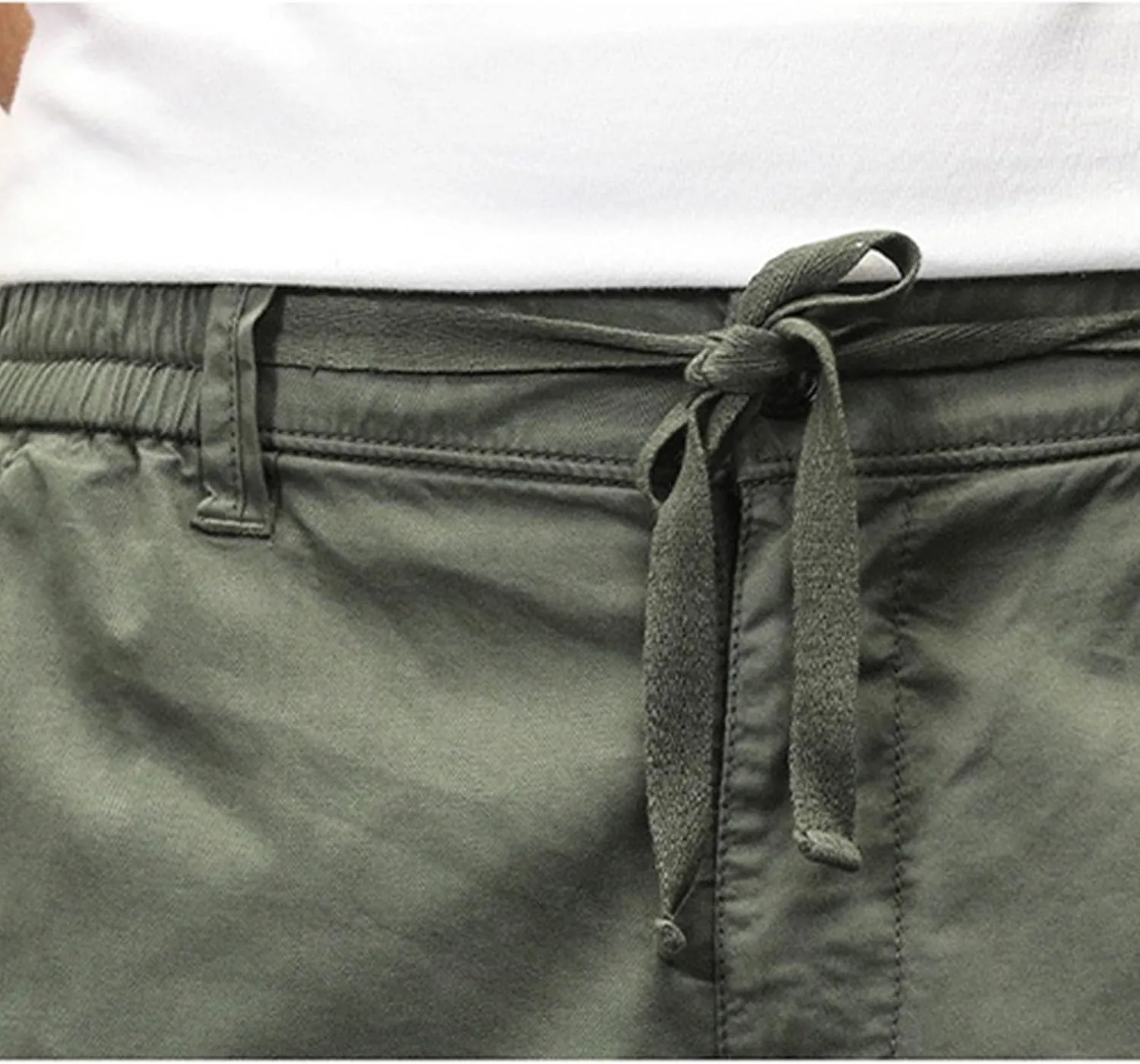 Cotton Cargo Shorts for Men Fashion Hiking Solid Outdoor Athletic Wear Resistance Short Multiple Pockets Summer Pants