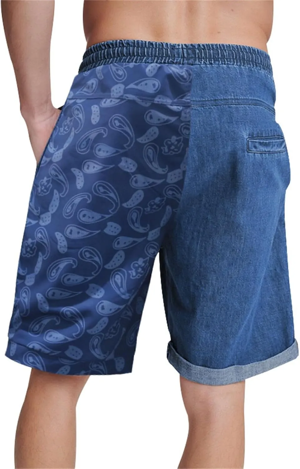 CRNTCEM Mens Drawstring Streetwear Hiphop Shorts Elastic Wasited Athletic Workout Running Short Pants Casual Fashion Shorts