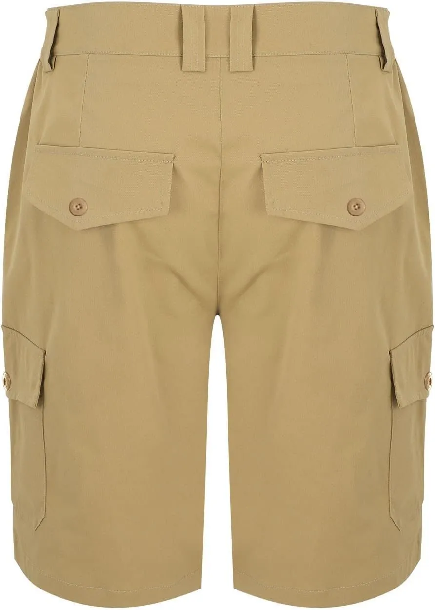 CRNTCEM Men's Golf Dress Shorts Stretch Work Flat Front Hybrid Shorts Summer Casual Chino Business Office Short with Pockets