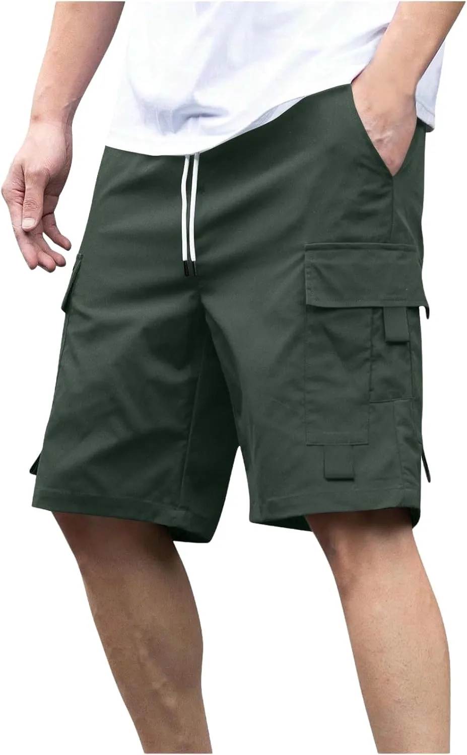 CRNTCEM Mens Ligthweight Outdoor Hiking Shorts Drawstring Casual Workout Running Work Shorts 2025 Classic Summer Sweat Short