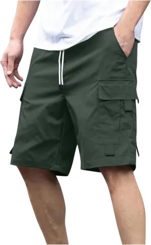 CRNTCEM Mens Ligthweight Outdoor Hiking Shorts Drawstring Casual Workout Running Work Shorts 2025 Classic Summer Sweat Short