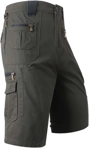 CRNTCEM Mens Straight Leg Cargo Shorts Ripstop Outdoor Quick Dry Fishing Work Hiking Short Lightweight Stretch Casual Shorts