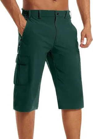 CRNTCEM Men's Workout Gym 3/4 Shorts Quick Dry Fishing Golf Athletic Hiking Capri Pants Outdoor Work Climbing Bermuda Shorts