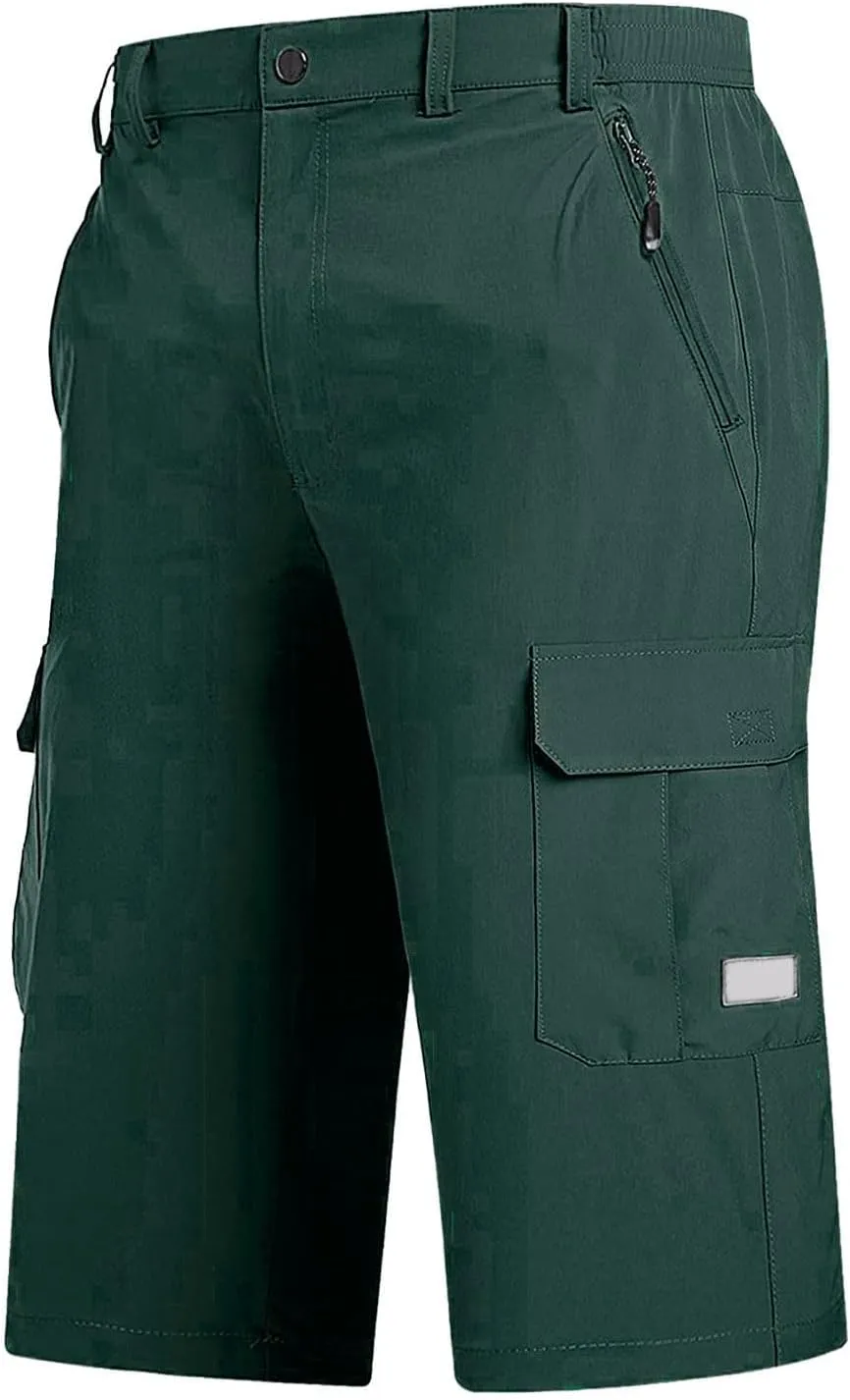 CRNTCEM Men's Workout Gym 3/4 Shorts Quick Dry Fishing Golf Athletic Hiking Capri Pants Outdoor Work Climbing Bermuda Shorts