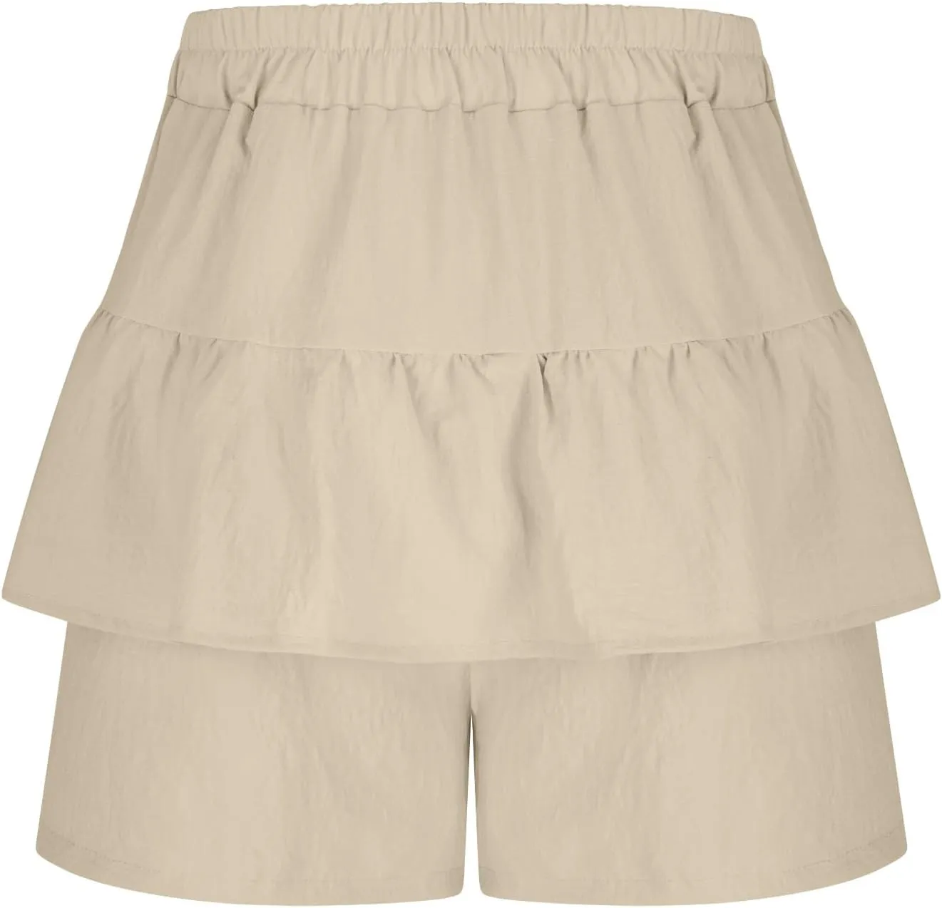 Flowy Ruffle Tiered Shorts for Women Summer Comfy Boho Beach Skorts Casual High Waist Mini Skirts Golf Tennis Short
