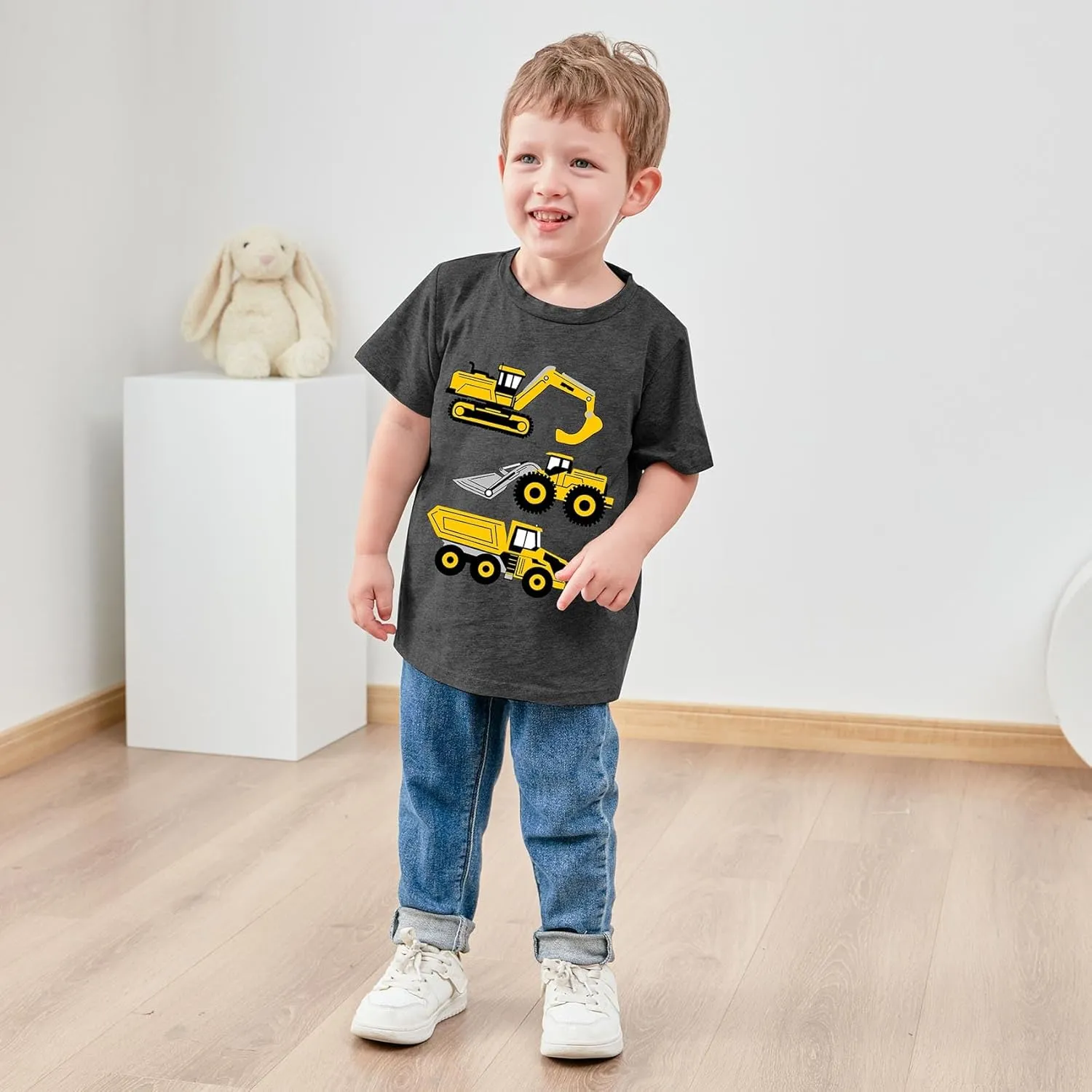 Funnycokid Toddler Boys Shirts Graphic T-Shirt Kids Short Sleeve Tees 2-6 Years