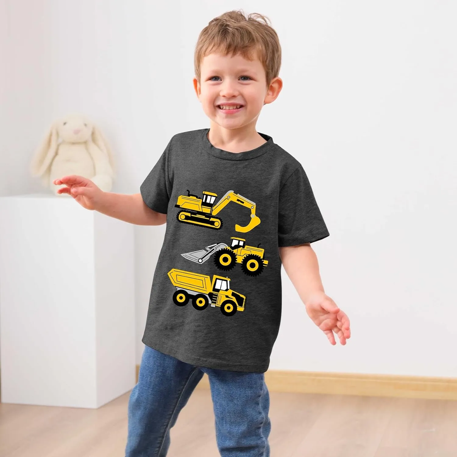 Funnycokid Toddler Boys Shirts Graphic T-Shirt Kids Short Sleeve Tees 2-6 Years