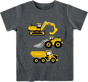 Funnycokid Toddler Boys Shirts Graphic T-Shirt Kids Short Sleeve Tees 2-6 Years