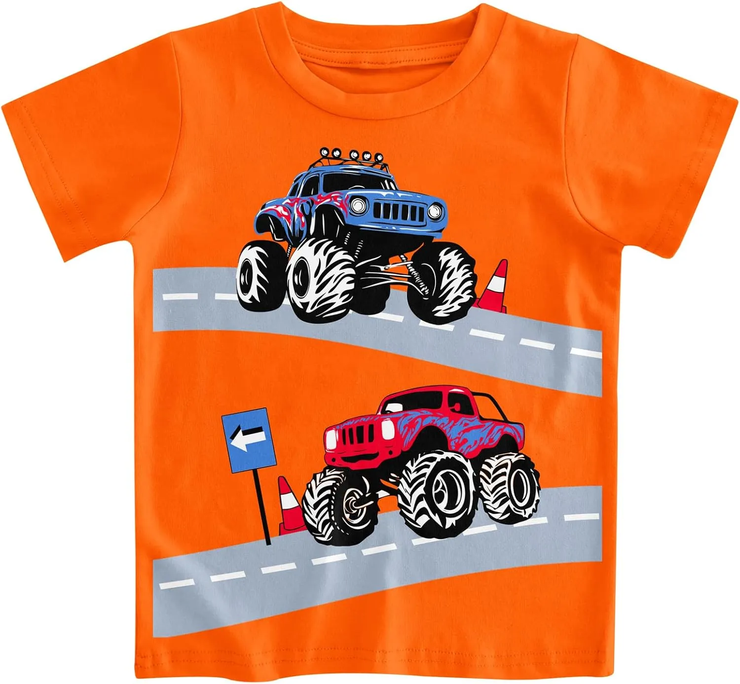 Funnycokid Toddler Boys Shirts Graphic T-Shirt Kids Short Sleeve Tees 2-6 Years