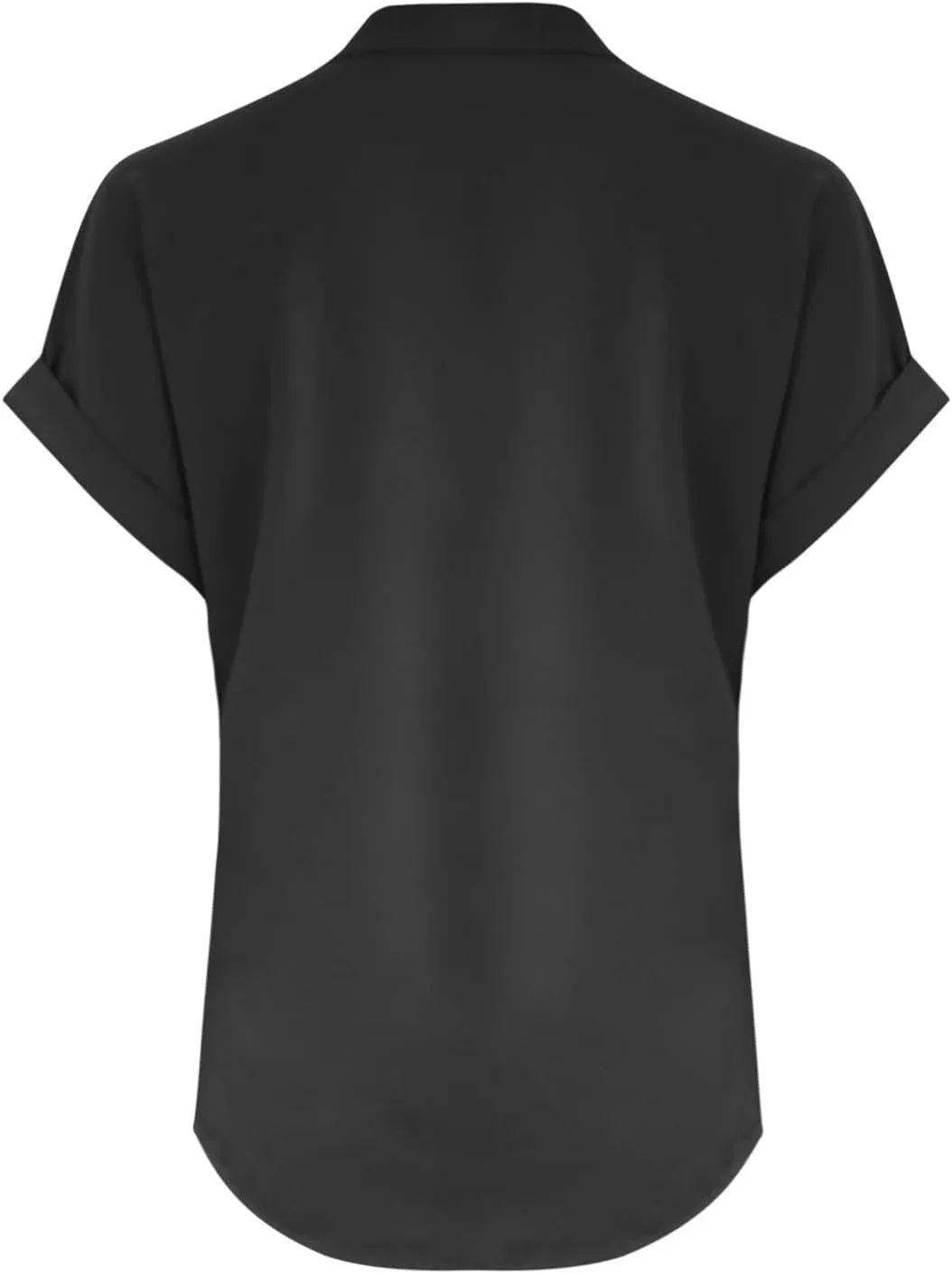 Gauze Shirts for Women Plus Size Linen Short Sleeve Cute Summer Tops Notched V Neck Button Loose Dressy Blouses