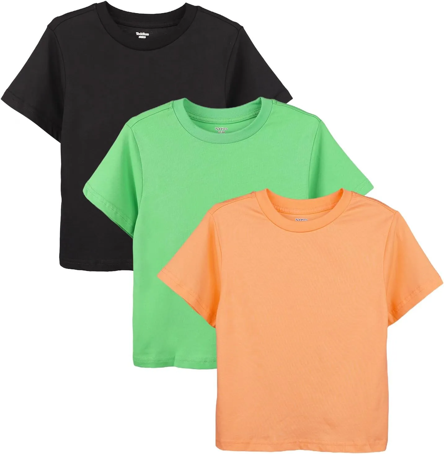 Girls Short Sleeve Shirt Toddler Crewneck Tops Tee Summer Outfits Clothes 3 Pack