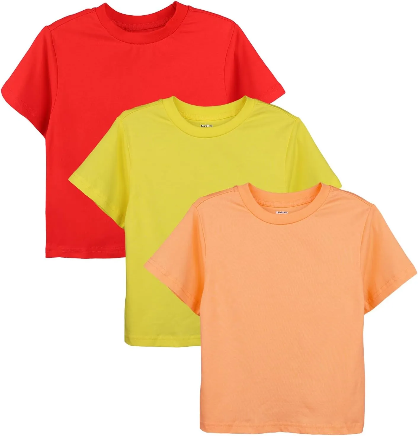 Girls Short Sleeve Shirt Toddler Crewneck Tops Tee Summer Outfits Clothes 3 Pack