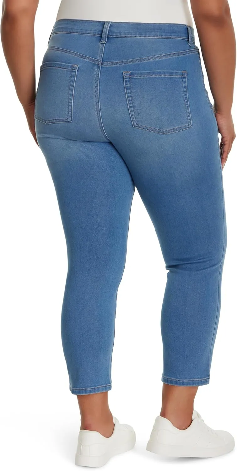 Gloria Vanderbilt Women's Cali 5-Pocket High Rise Straight Leg Ankle Standard