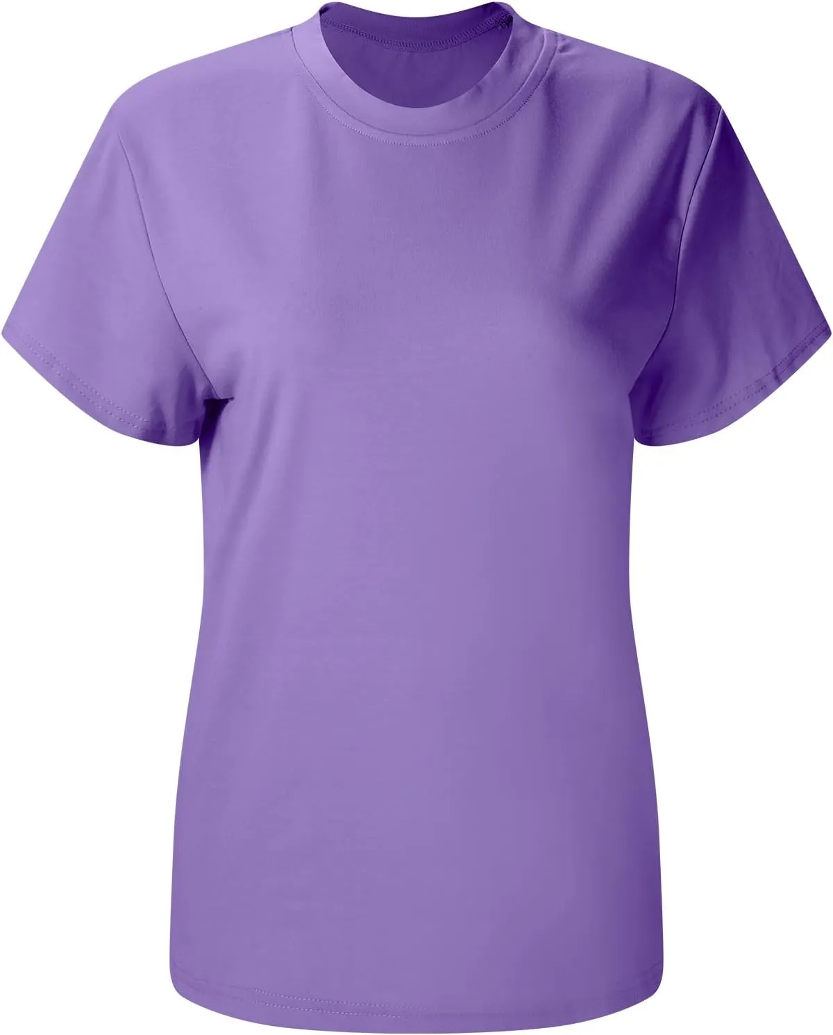 Haysandy 6 Pieces Women's Cotton Crew T Shirts Bulk Short Sleeve Lightweight Tees Mix Colors Clothes