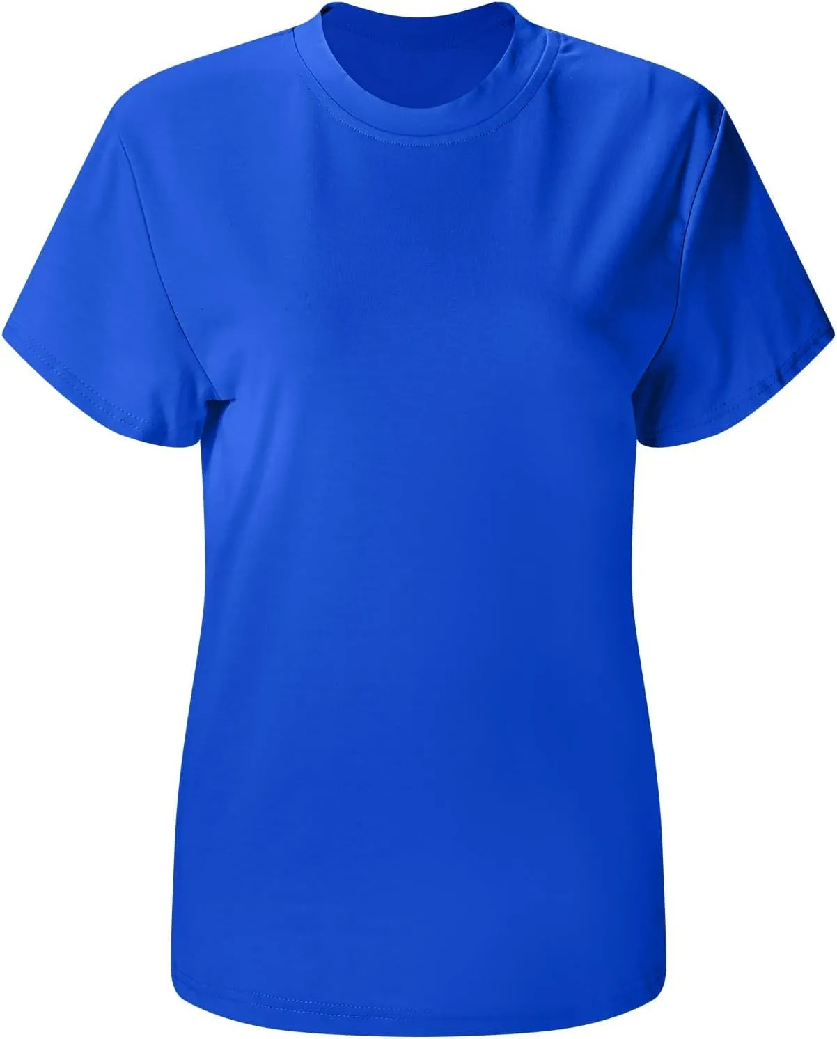 Haysandy 6 Pieces Women's Cotton Crew T Shirts Bulk Short Sleeve Lightweight Tees Mix Colors Clothes