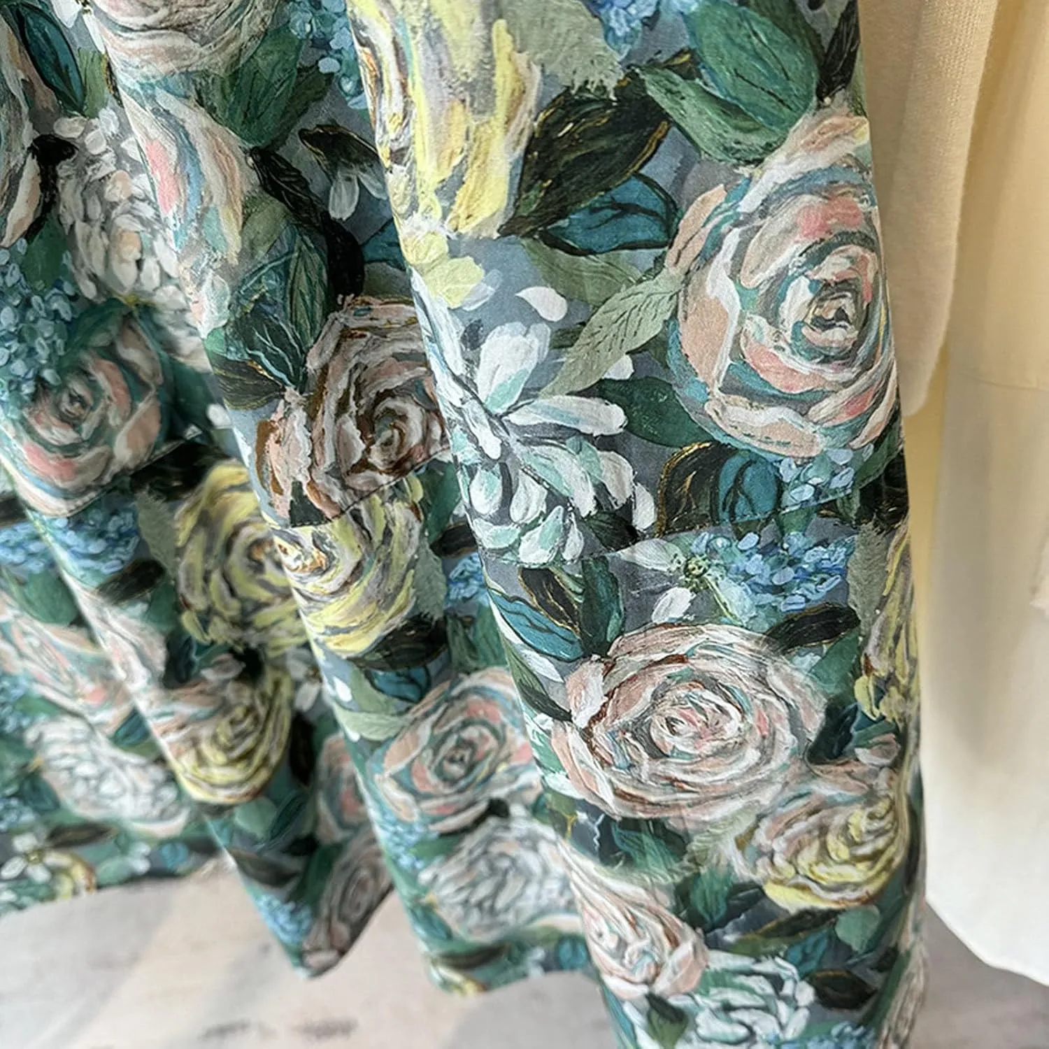 High Waisted Long Skirts for Women Ruffle Tiered Flowy A-Line Floral Skirt Vacation Summer Casual Beach Boho Dress