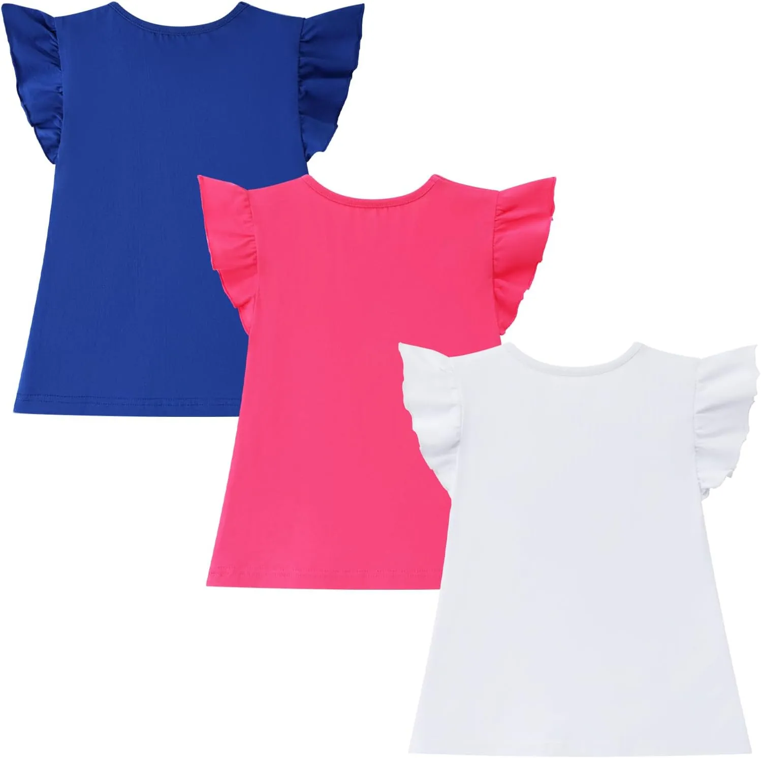 HILEELANG Girl Short Sleeve Tees Easter Graphic Cotton Summer T-Shirts 3Packs