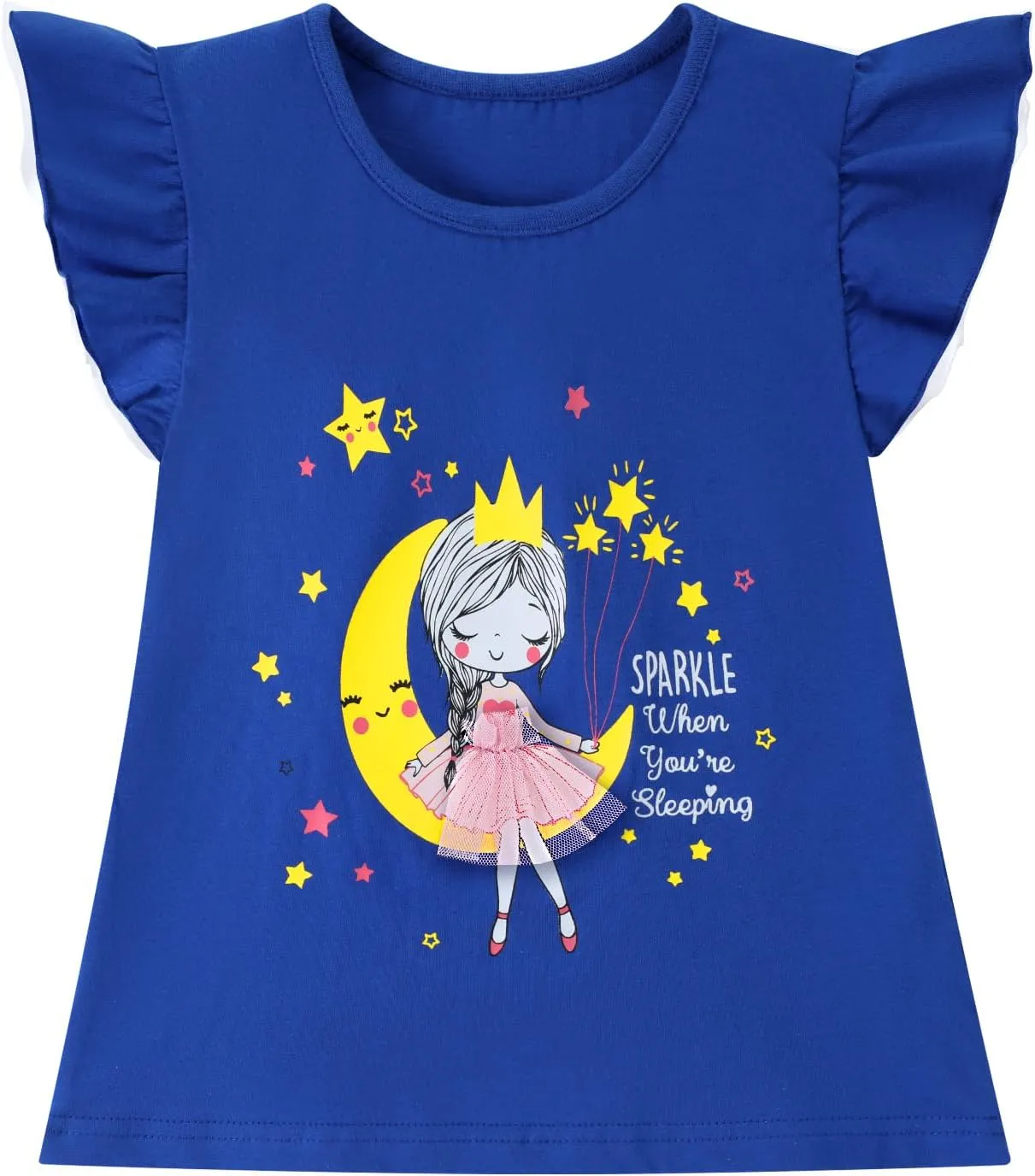 HILEELANG Girl Short Sleeve Tees Easter Graphic Cotton Summer T-Shirts 3Packs