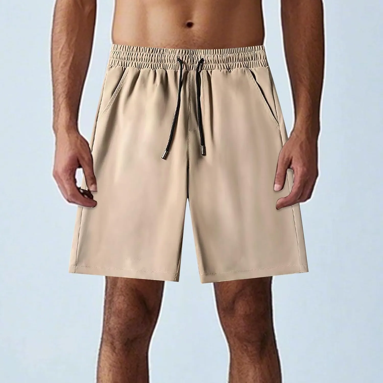 Ice Silk Shorts for Men Quick Dry Lightwight Wide Leg Sport Athletic Shorts
