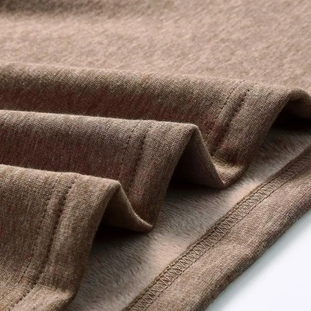 IDEALSANXUN Fleece Lined Long Skirts for Womens Elastic Waist Aline Warm Winter Skirts with Pockets