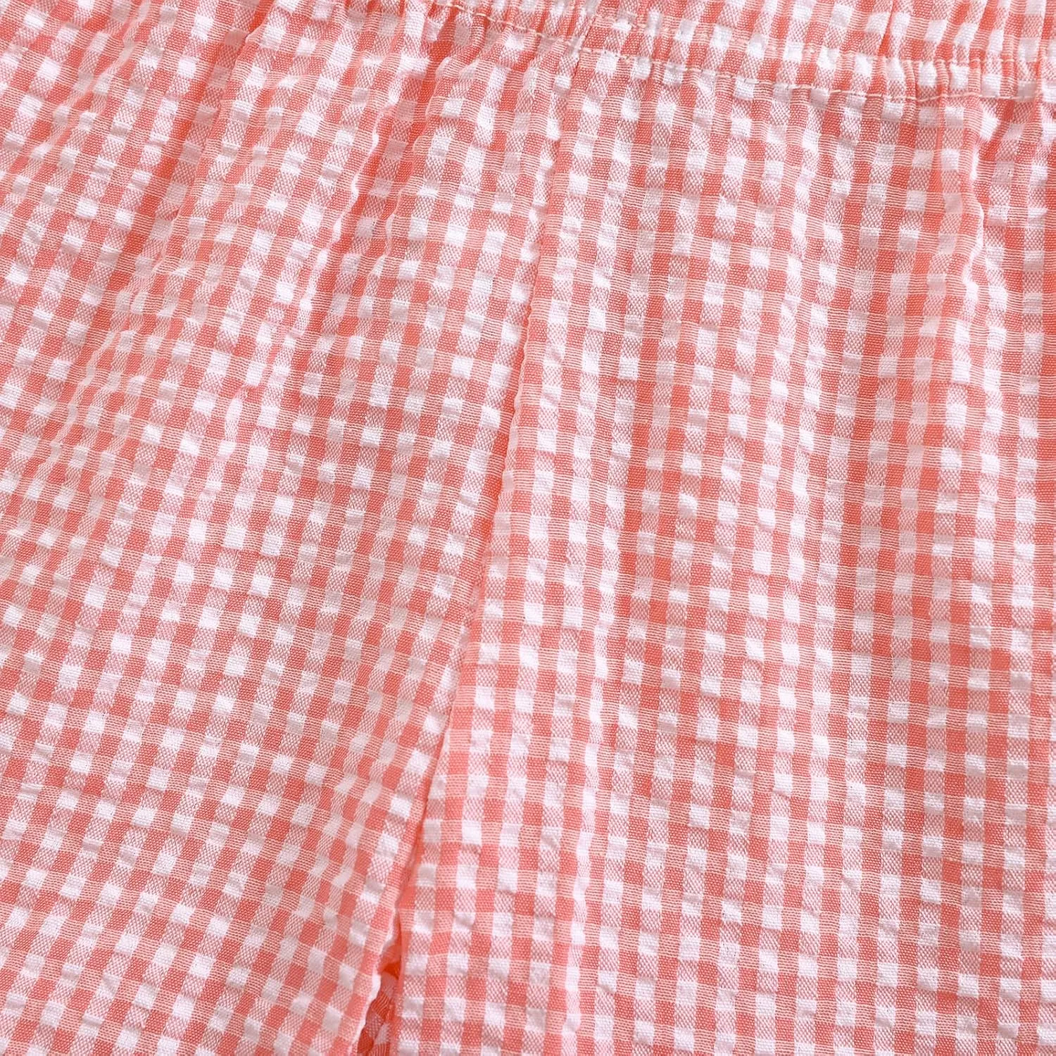 Kids Toddler Boys Girls Gingham/Seersucker Shorts Elastic Waist Plaid/Striped Elastic Waist Shorts Pants Bottoms