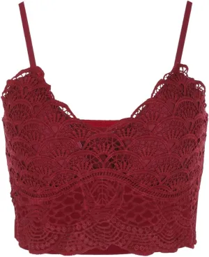 Lace Bralette for Women V Neck Camisoles Top Bra Sexy Sheer Bralette Lingerie Padded Backless Yoga Tank Tops
