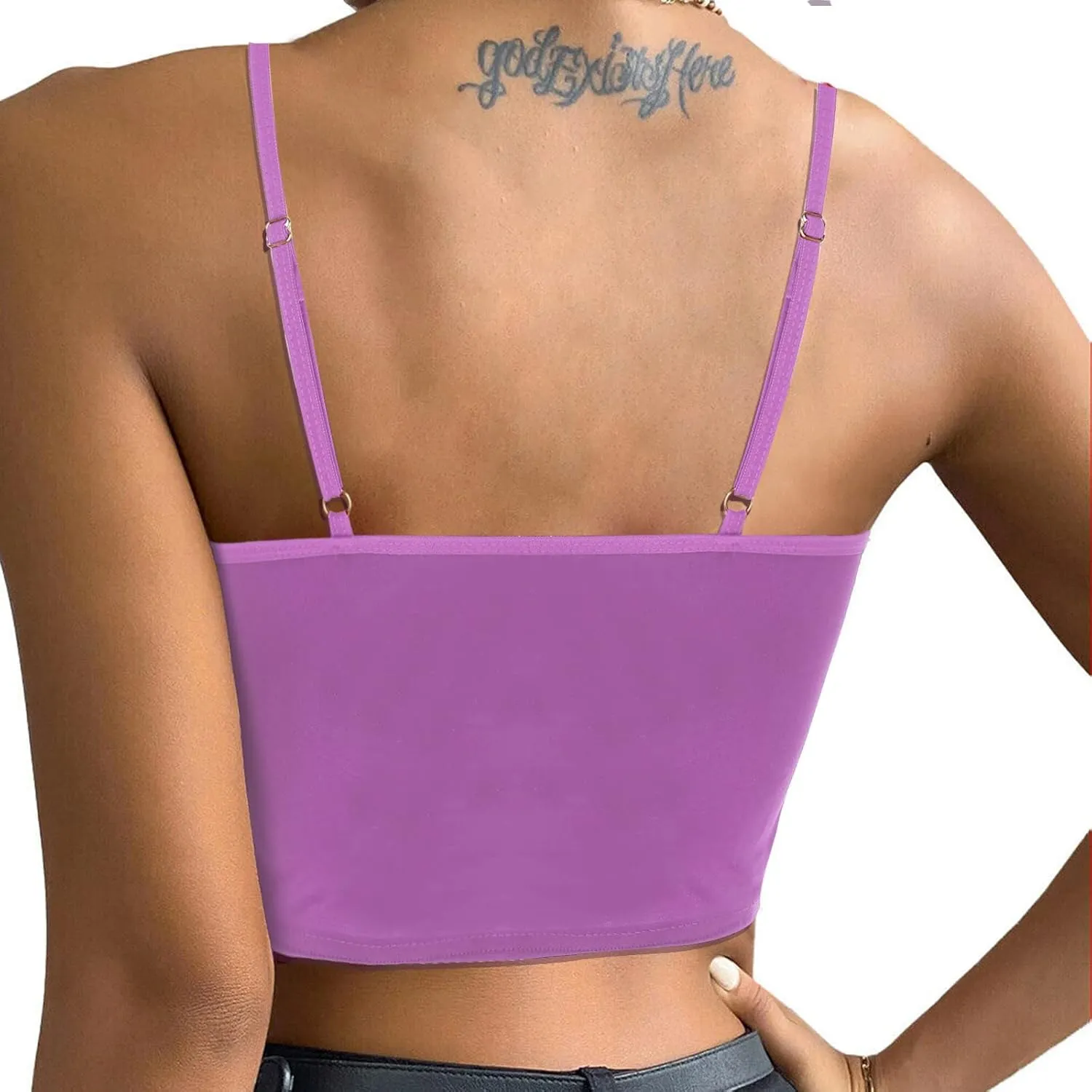 Lace Bralette for Women V Neck Camisoles Top Bra Sexy Sheer Bralette Lingerie Padded Backless Yoga Tank Tops