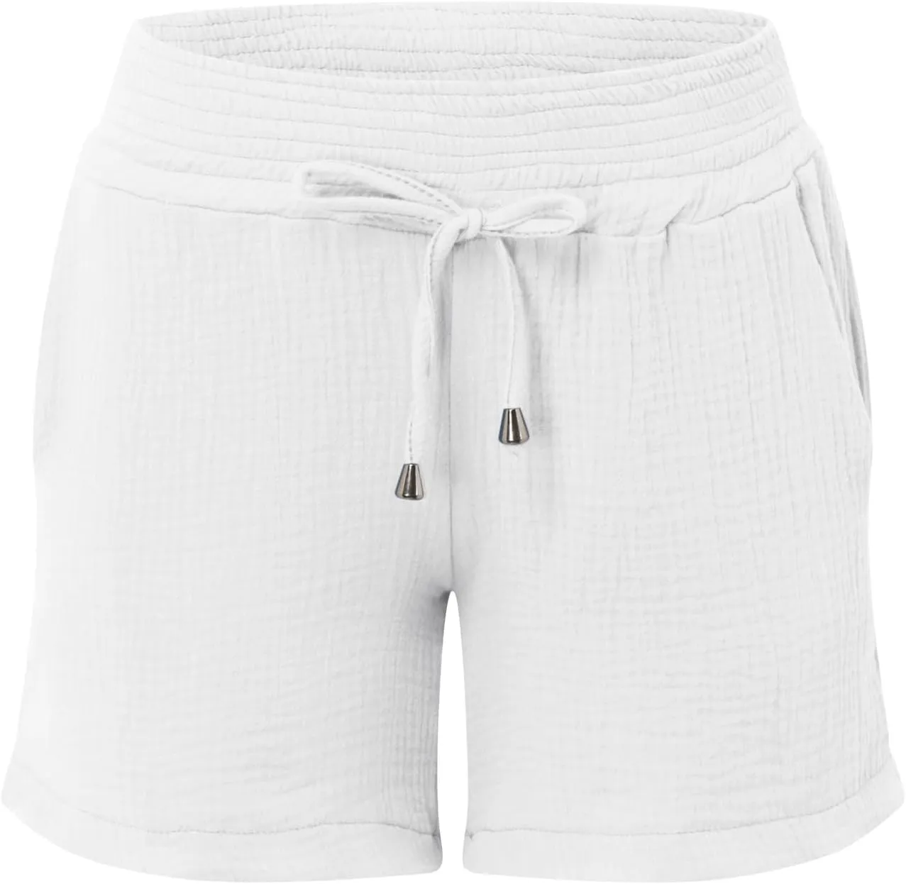 Linen Maternity Shorts Women Comfort Double Layered Underbelly Drawstring Elastic Waist Shorts Casual Lightweight Shorts