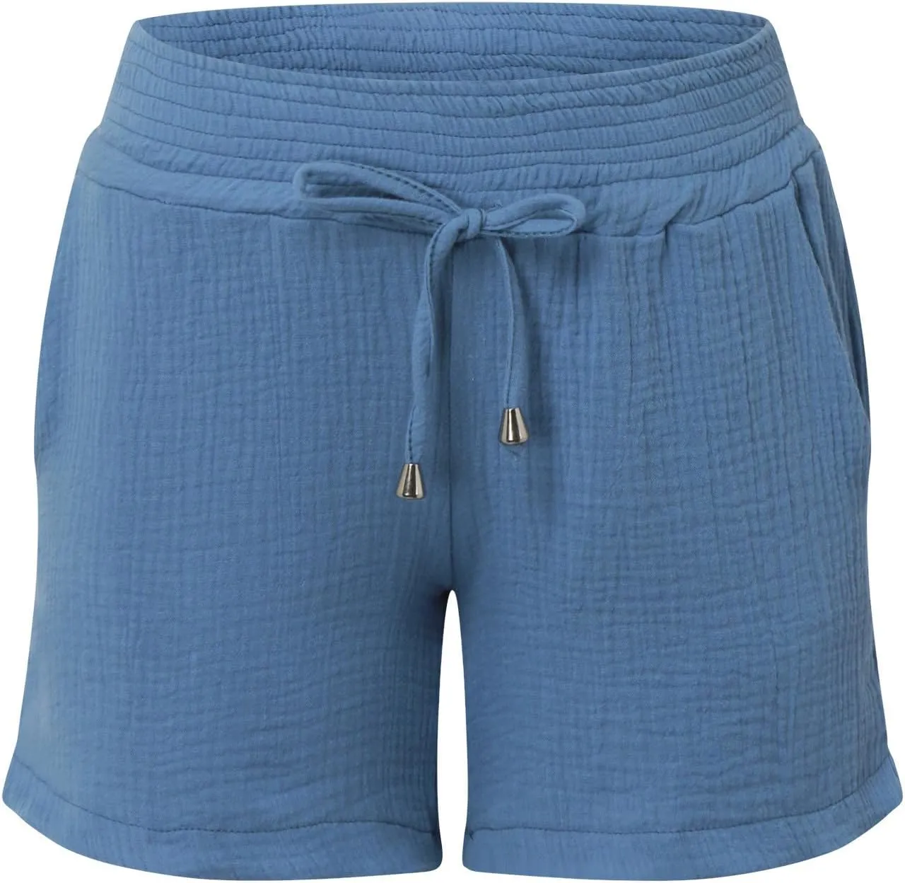 Linen Maternity Shorts Women Comfort Double Layered Underbelly Drawstring Elastic Waist Shorts Casual Lightweight Shorts