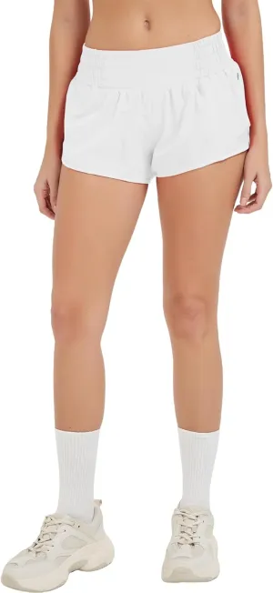 MCEDAR Women's Athletic Shorts for Gym Workout Shorts 2.5" Quick-Dry Lightweight Running Short with High Waisted Zip Pockets