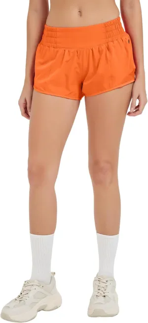 MCEDAR Women's Athletic Shorts for Gym Workout Shorts 2.5" Quick-Dry Lightweight Running Short with High Waisted Zip Pockets