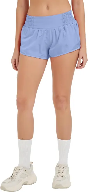 MCEDAR Women's Athletic Shorts for Gym Workout Shorts 2.5" Quick-Dry Lightweight Running Short with High Waisted Zip Pockets
