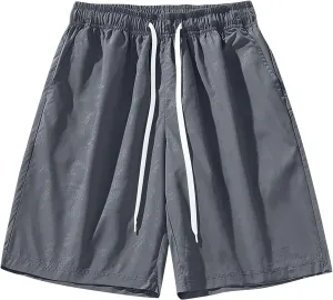 Men Athletic Shorts Summer Plus Size Bermuda Drawstring Waist Athletic Breathable Outdoor Gym Casual Trunks
