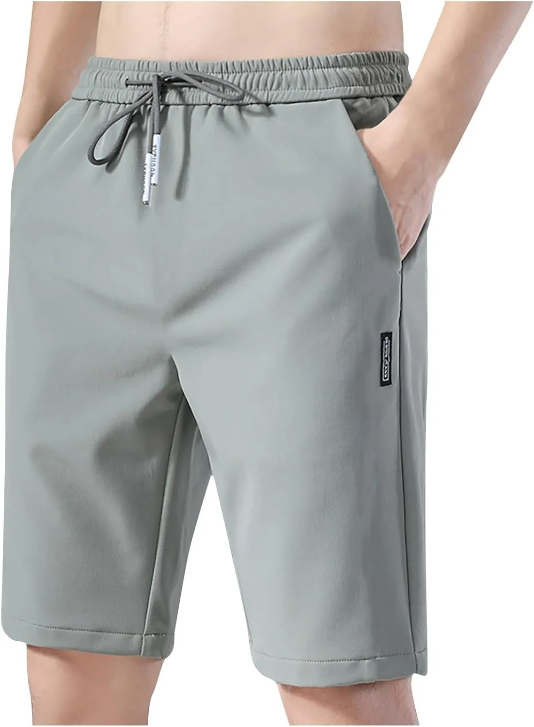 Mens Athletic Running Shorts Quick Dry Drawstring Elastic Waist Basketball Gym Workout Shorts with Pockets