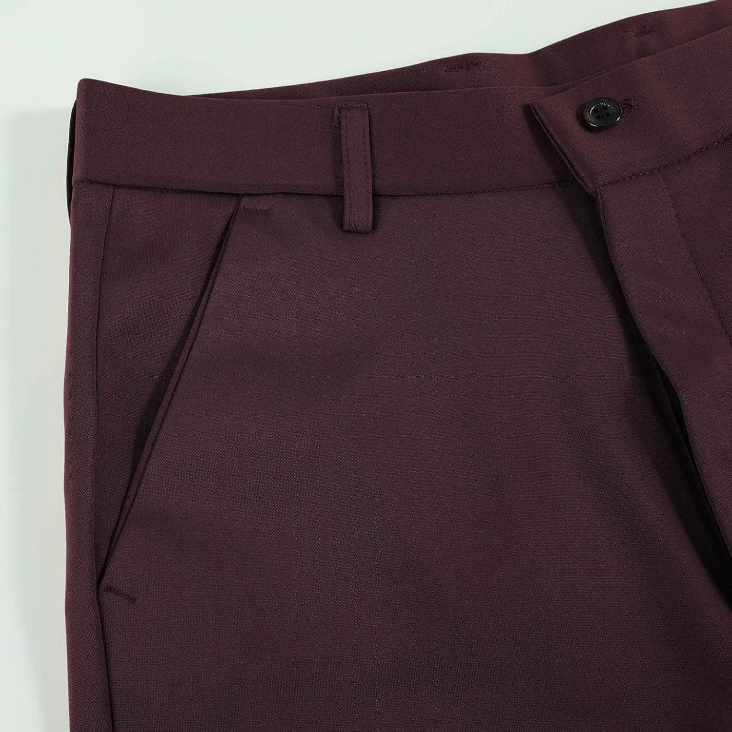 Men's Big and Tall Stretch Pleated Pants - Elastic Waist Chino Flat Front Classic Fit Pants Trousers Business Pants