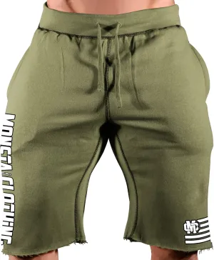 Men's Bodybuilding Workout (MC-CrestFlag) Gym Sweat Shorts