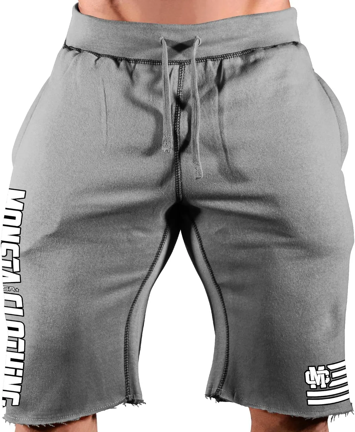 Men's Bodybuilding Workout (MC-CrestFlag) Gym Sweat Shorts