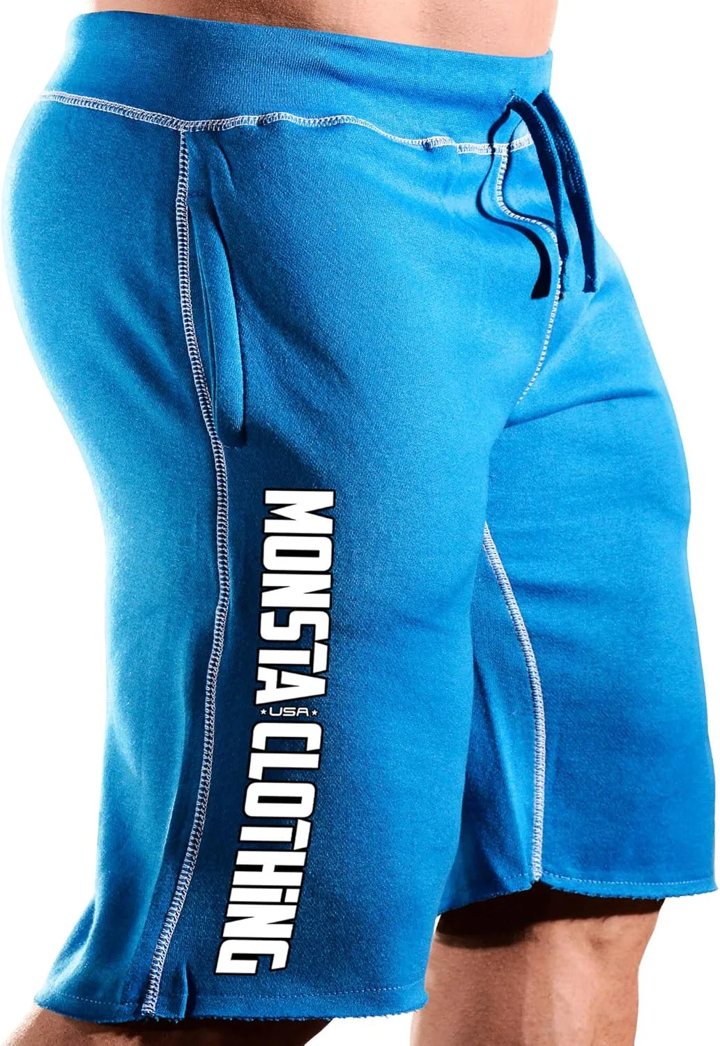 Men's Bodybuilding Workout (MC-CrestFlag) Gym Sweat Shorts